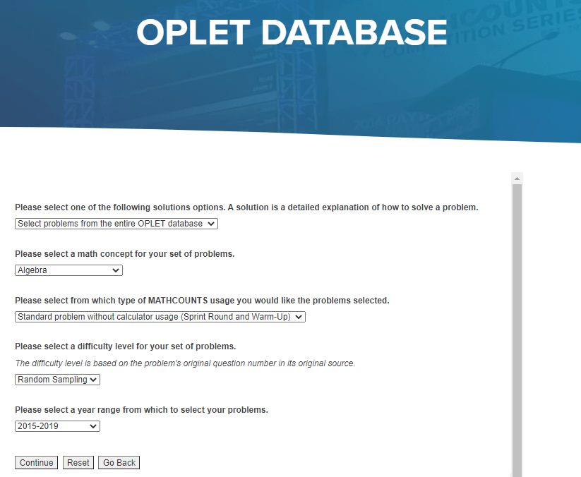 OPLET MATHCOUNTS Foundation